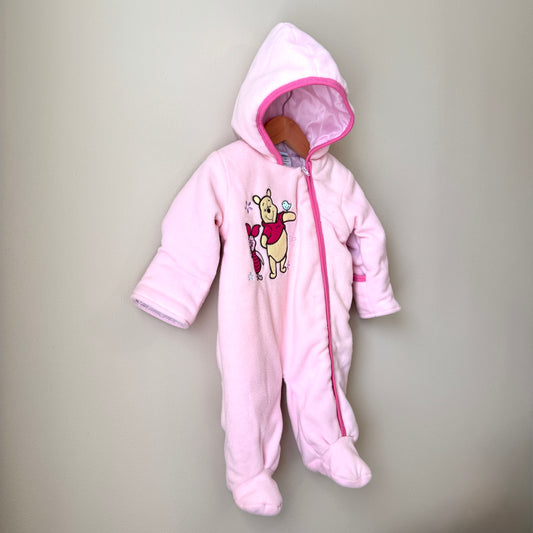 Y2K Disney Winnie The Pooh Pink Fleece Bunting Suit (up to 12m)