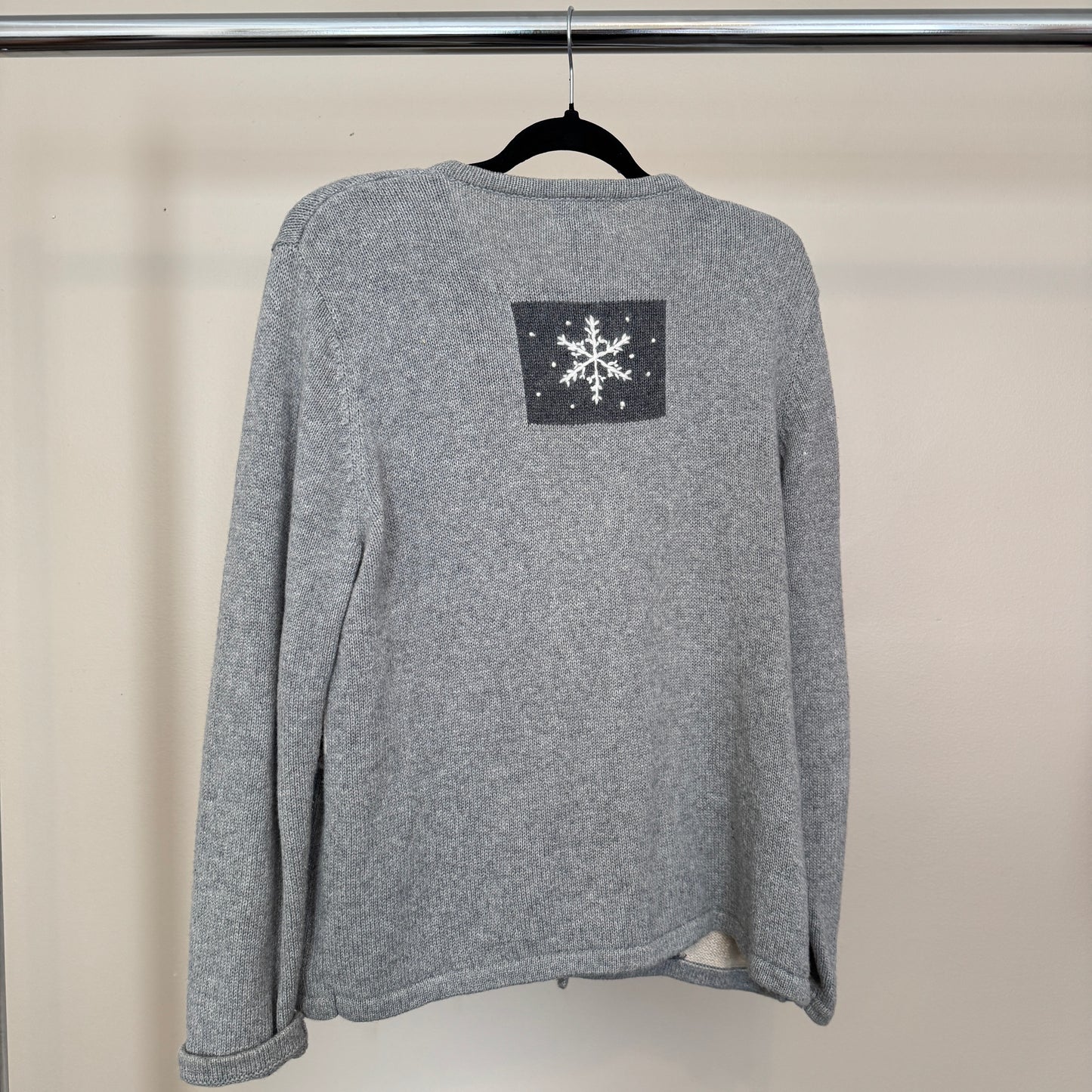 Vintage Grey Winter Cardigan (L)