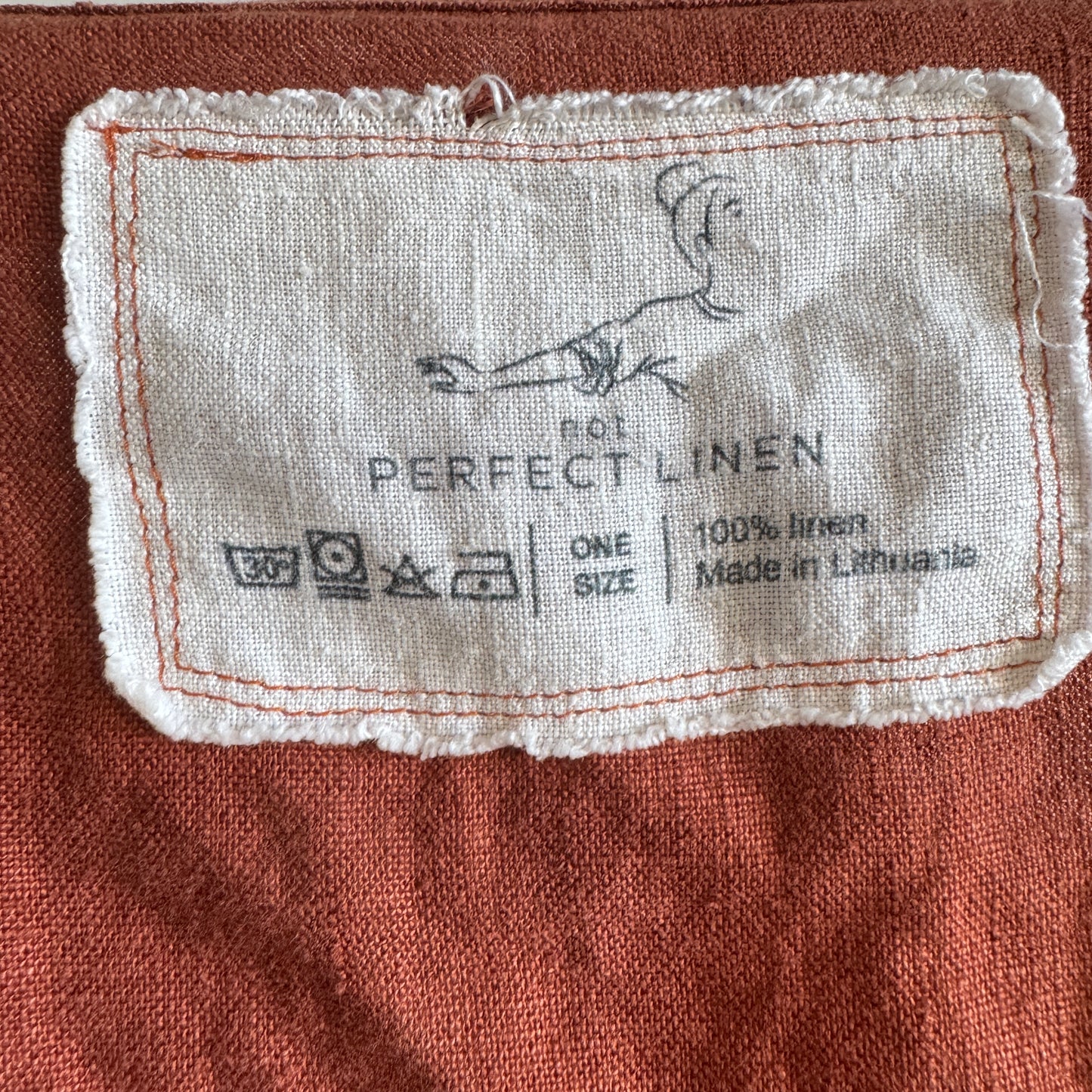 One size terracota linen cardigan