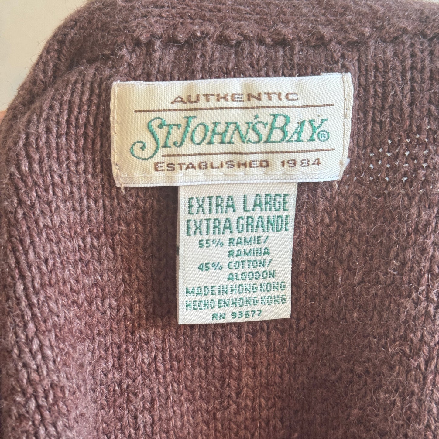 Brown & Blue Knit Grandma Vest