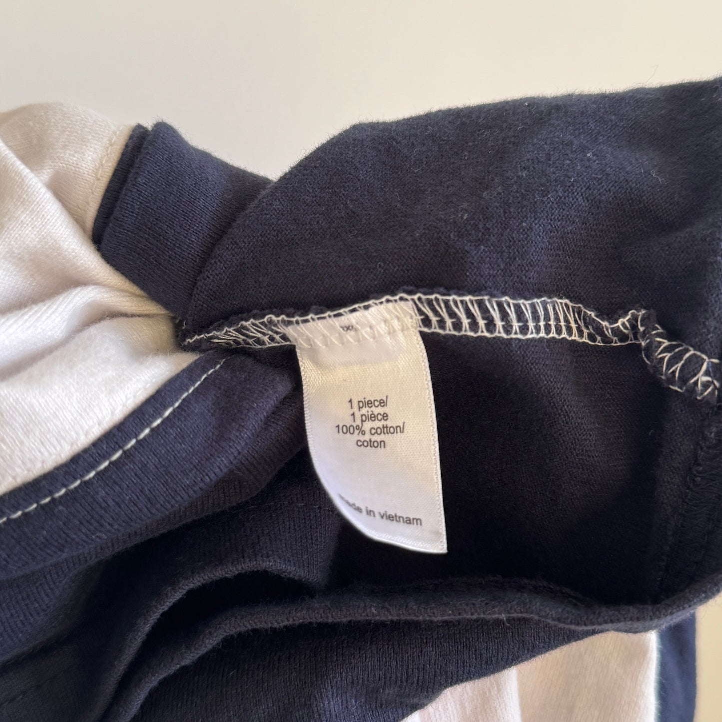 Black & White Cropped Rugby Shirt (L)