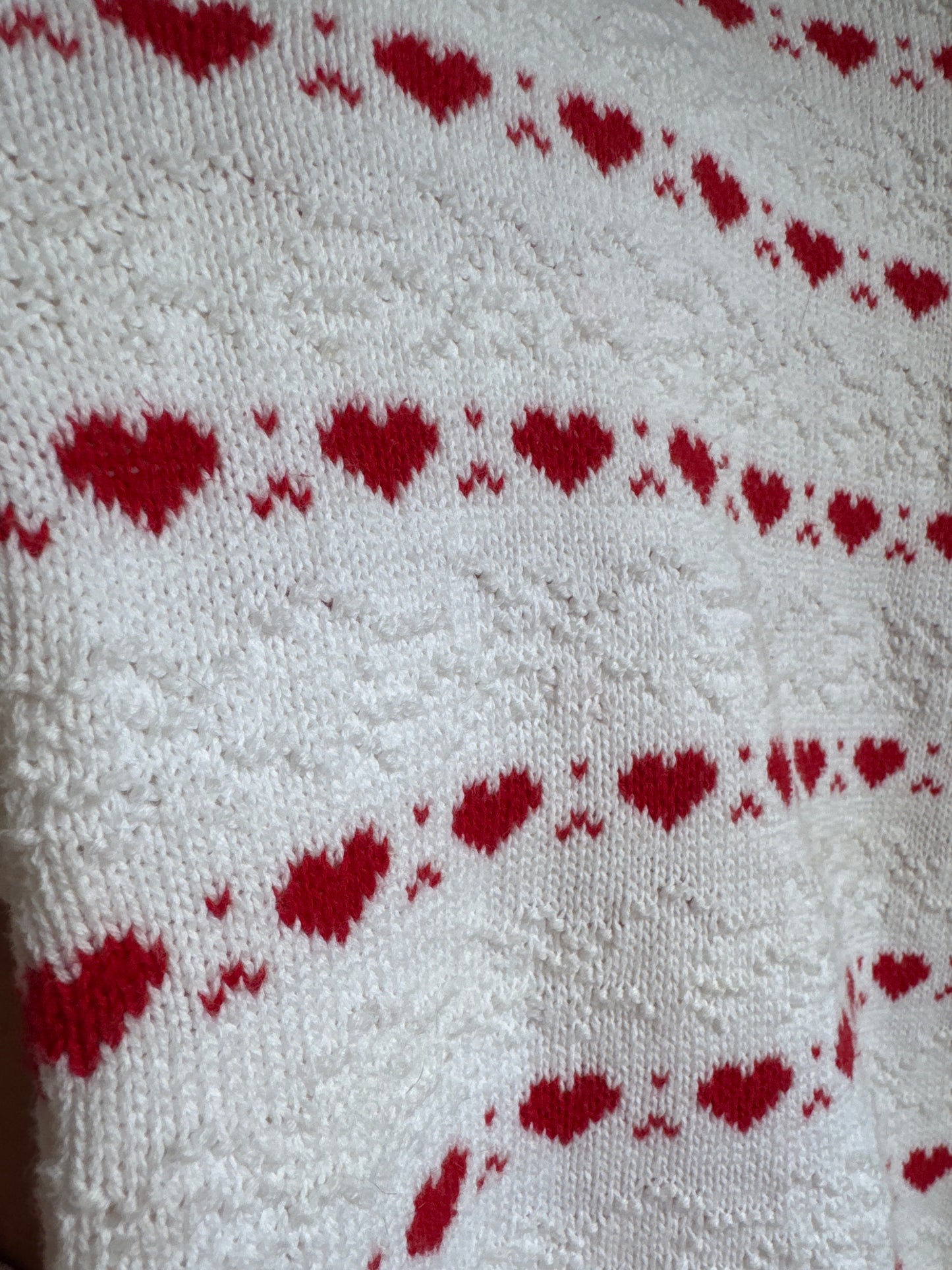 Vintage AOP Hearts Knit Sweater