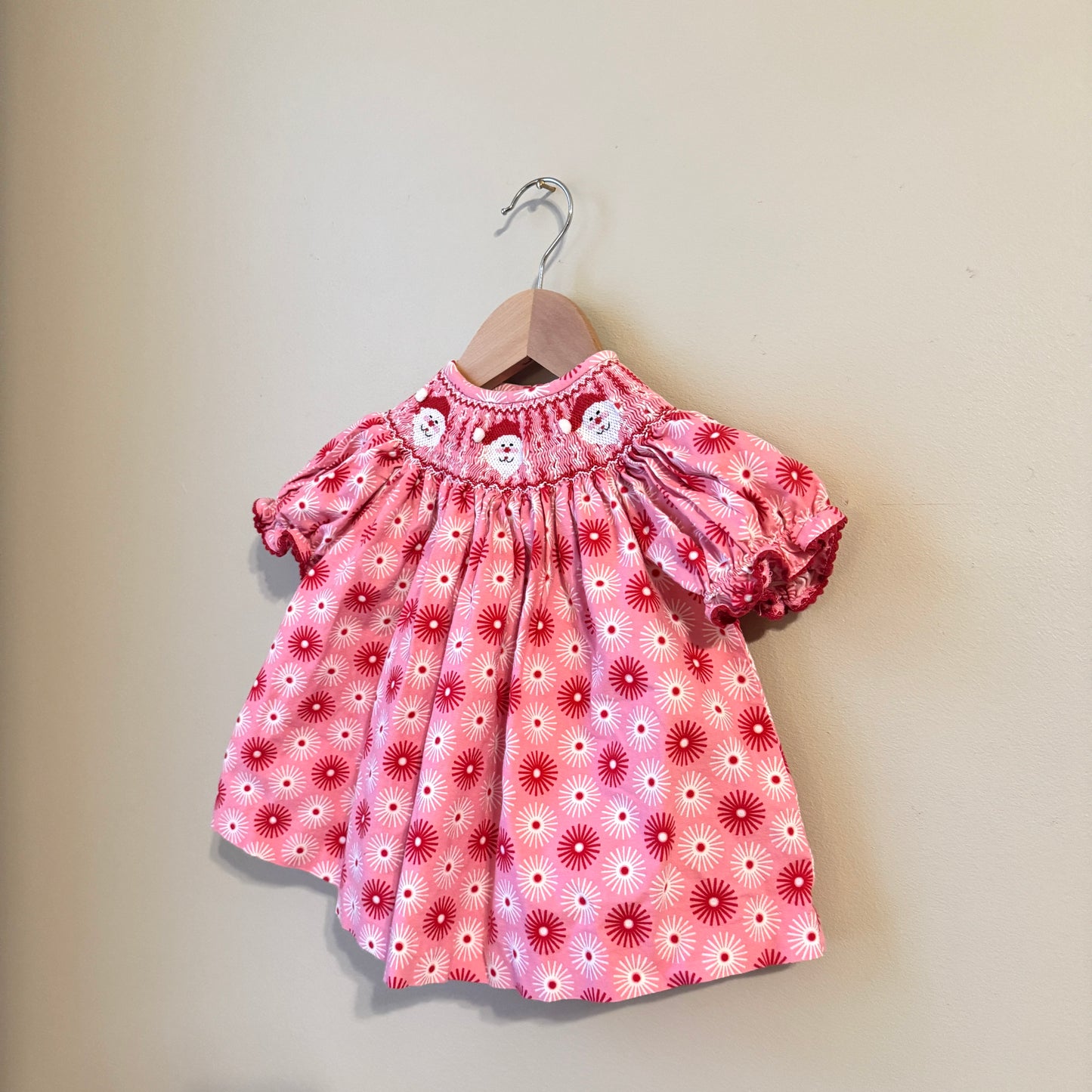 Smocked Santa Top by Southern Sunshine (24m)