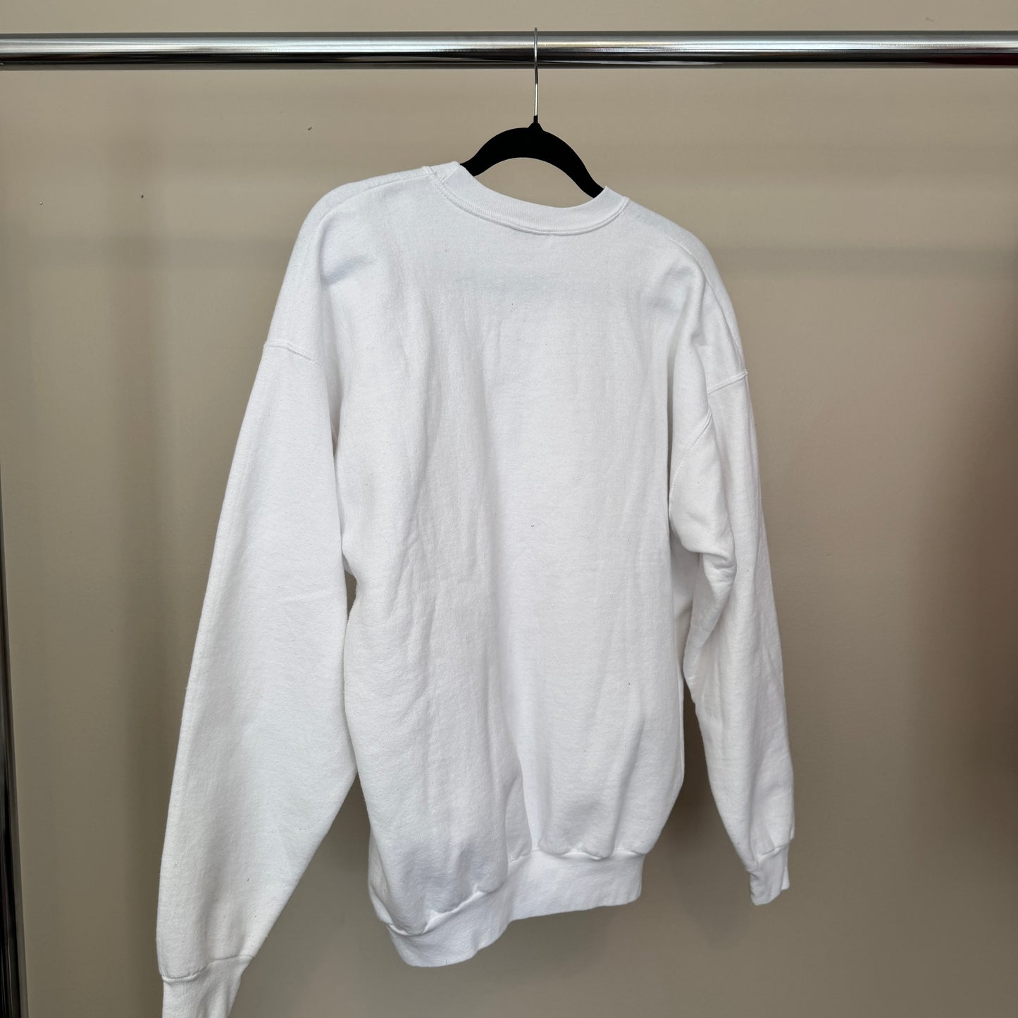 A “Beary Christmas” White Fleece Sweater with Puffy Paint & Gel Details (L)