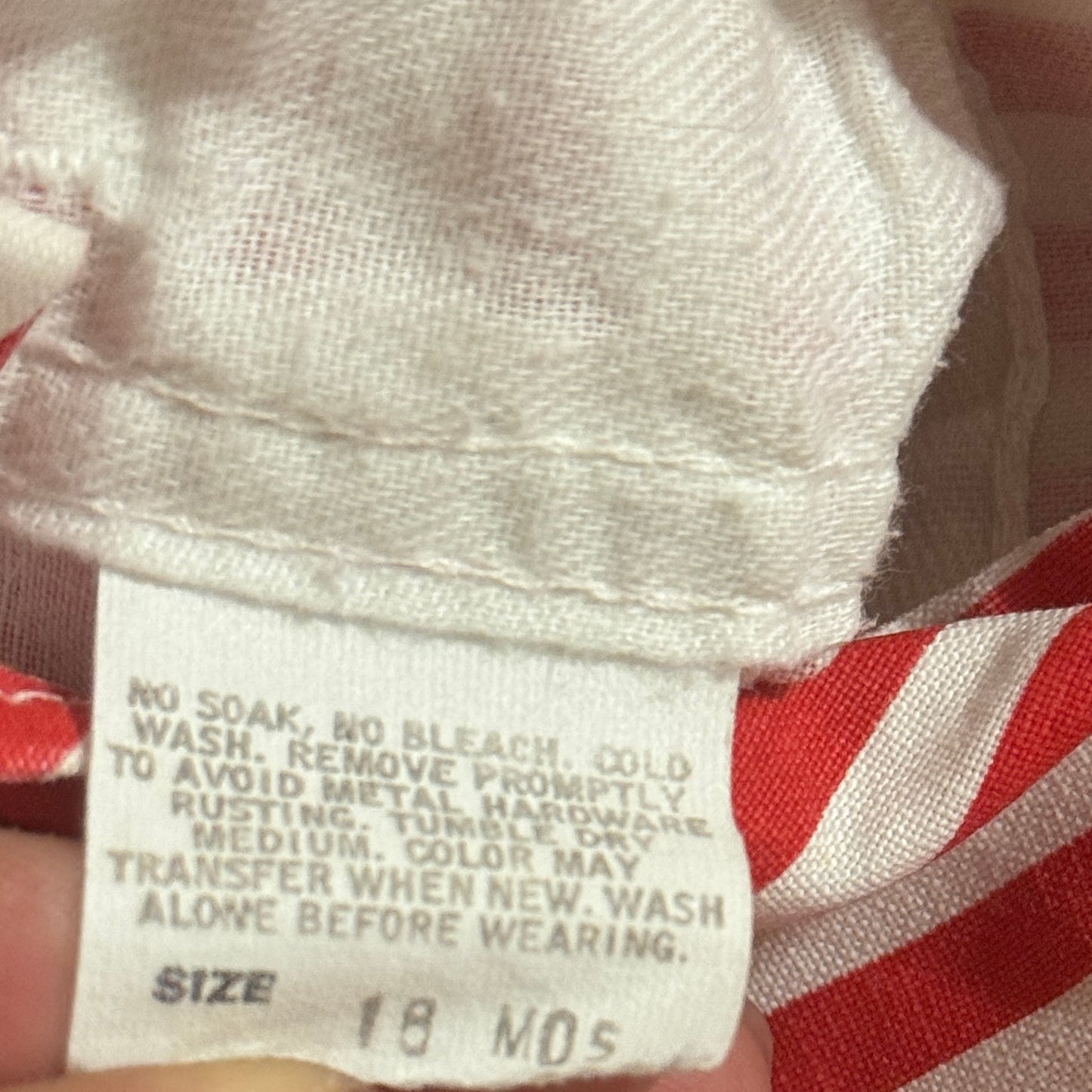 80s OSH KOSH Red Striped Shortalls (18m)