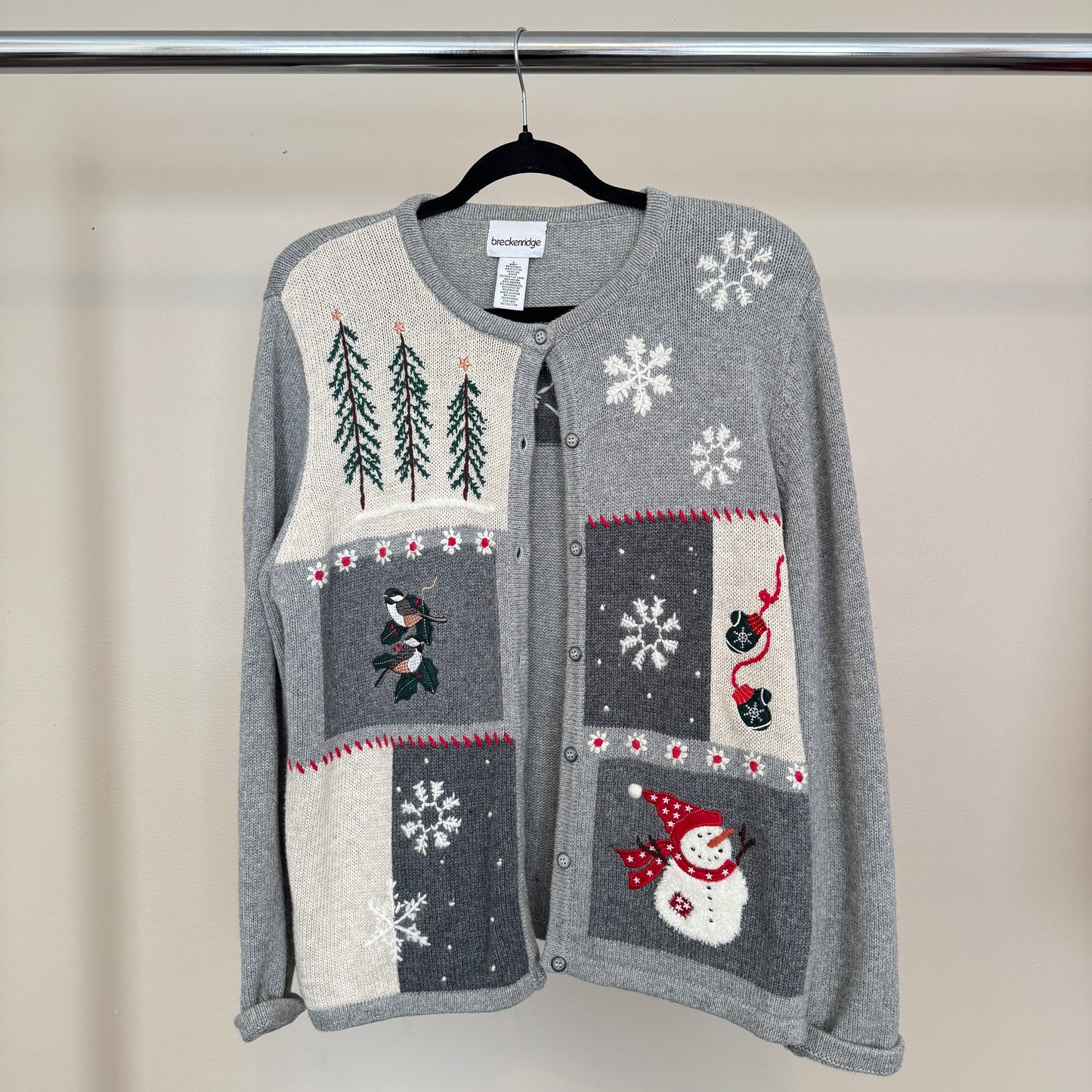 Vintage Grey Winter Cardigan (L)