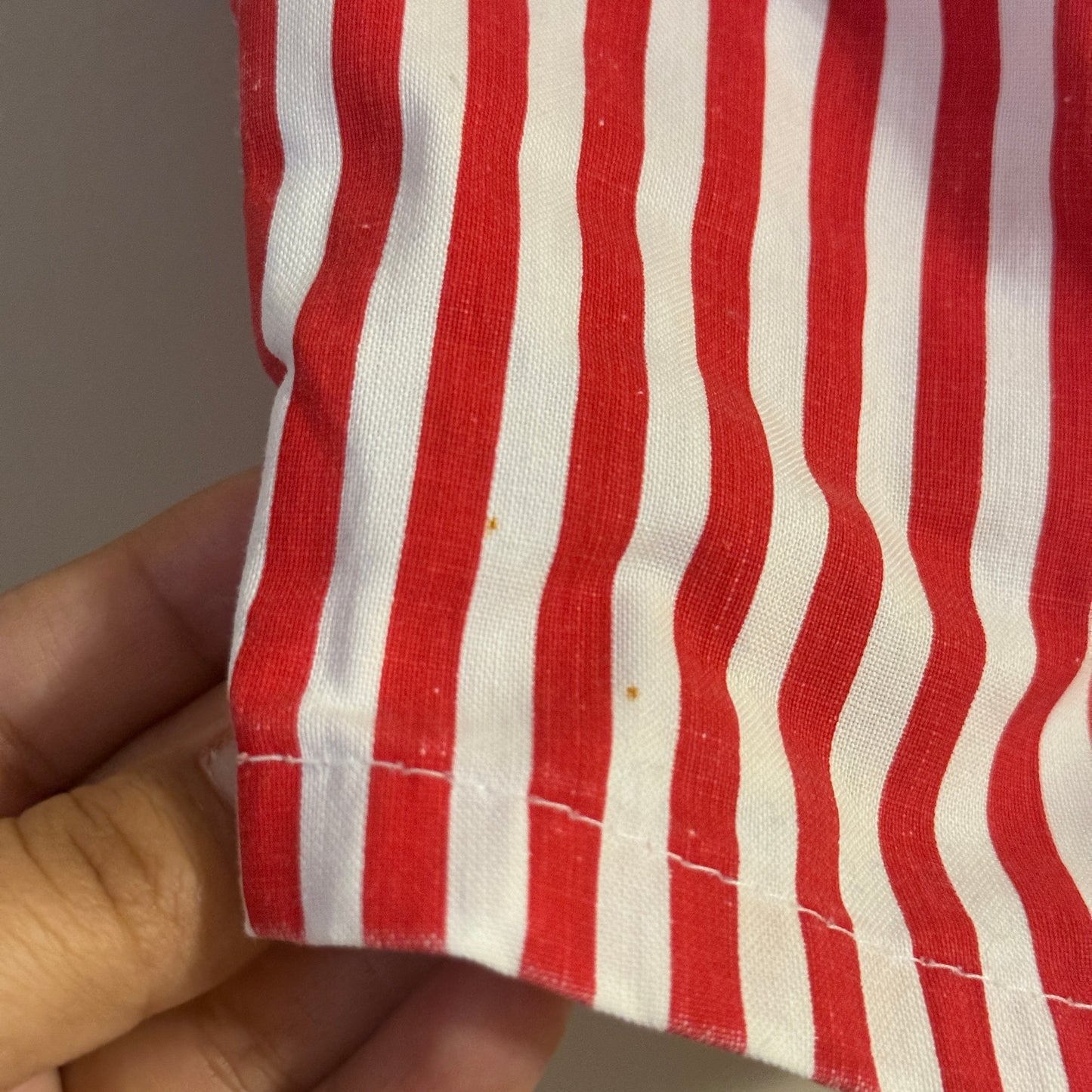 80s OSH KOSH Red Striped Shortalls (18m)