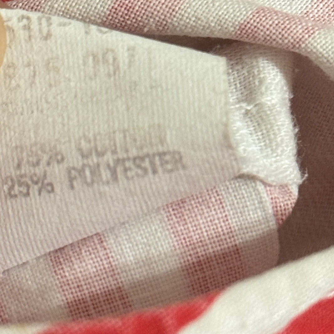 80s OSH KOSH Red Striped Shortalls (18m)