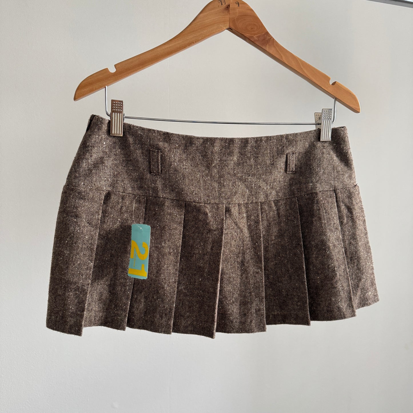 NWT Vintage Forever21 Wool Blend Pleated Mini Skirt