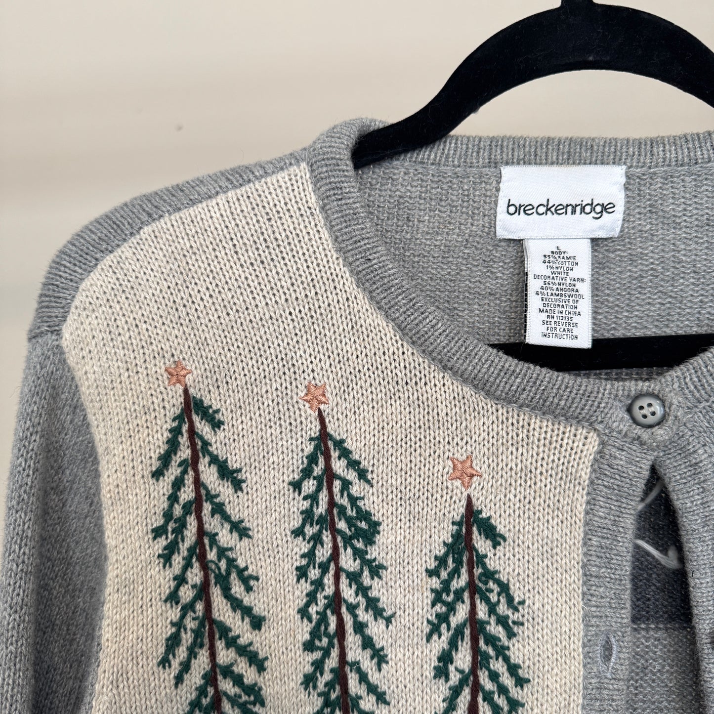 Vintage Grey Winter Cardigan (L)