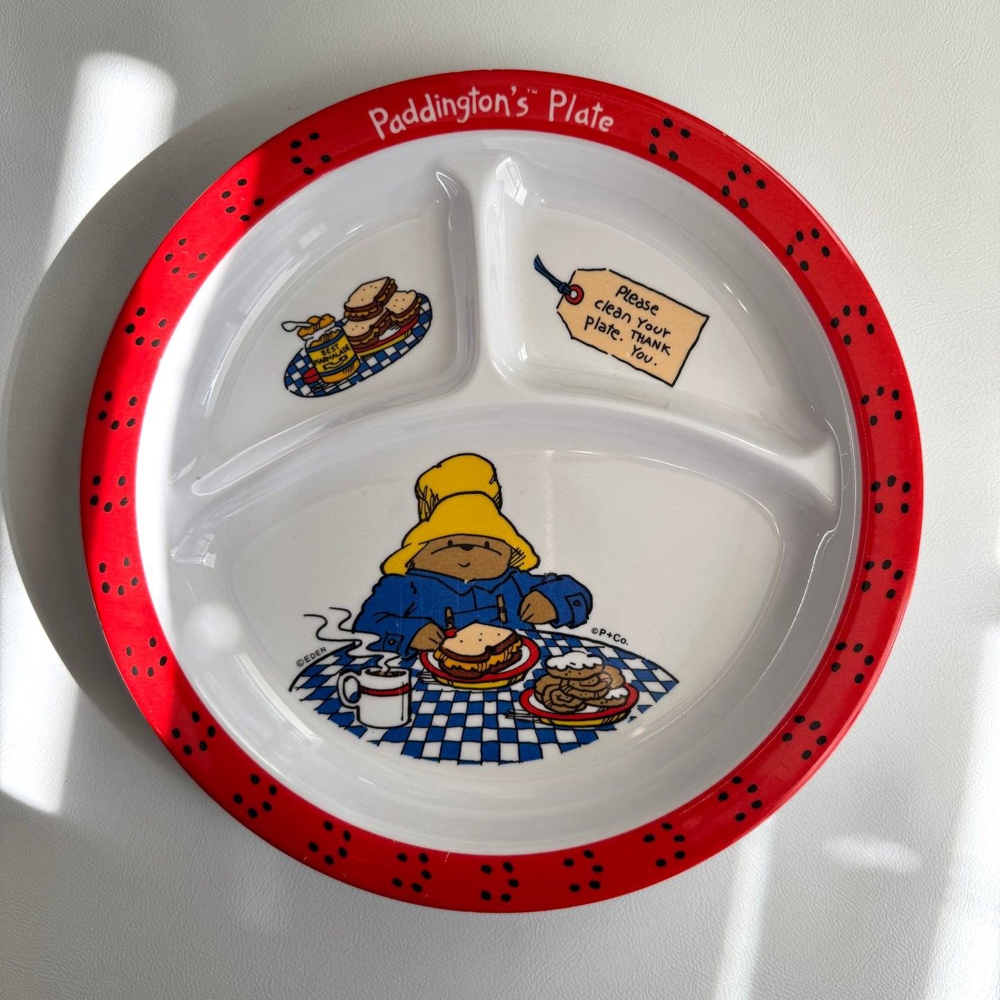 90’s Paddington Bear Divider Children’s Plate