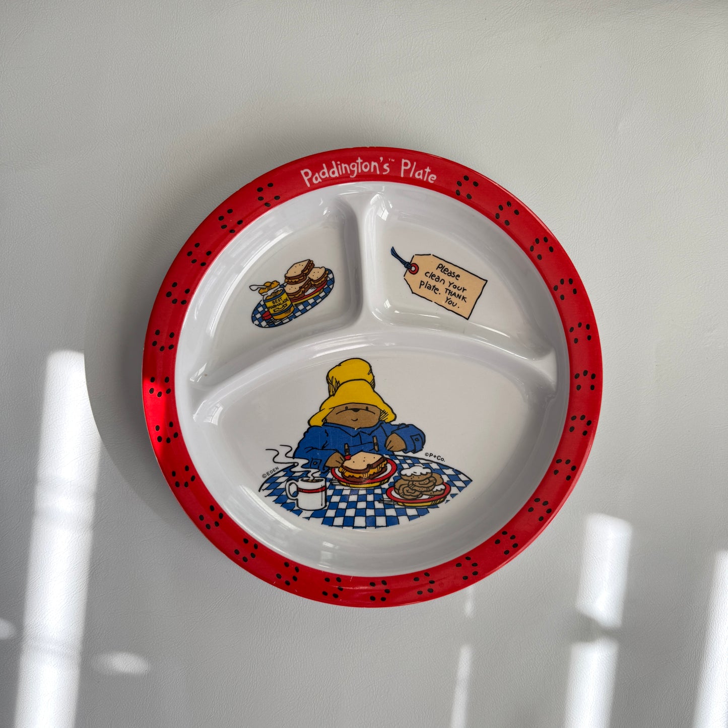 90’s Paddington Bear Divider Children’s Plate
