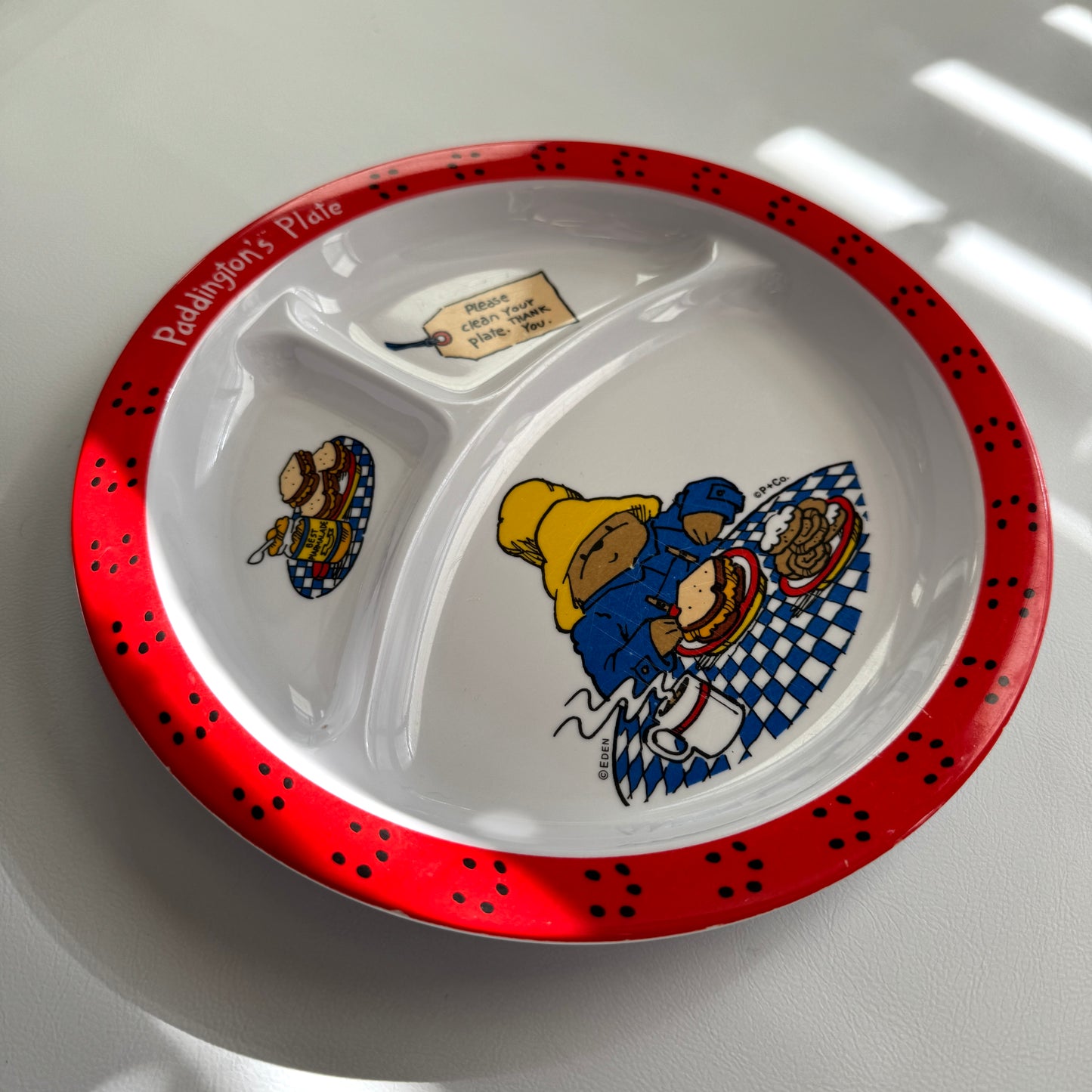 90’s Paddington Bear Divider Children’s Plate