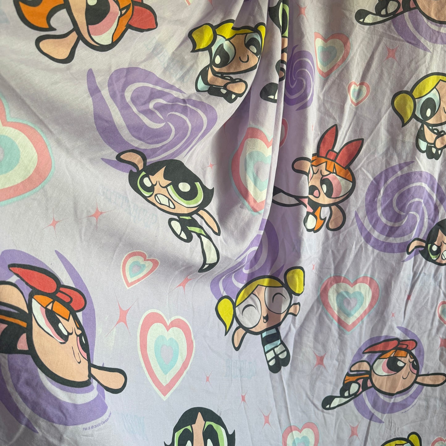 Vintage Power Puff Girls Curtain Panel