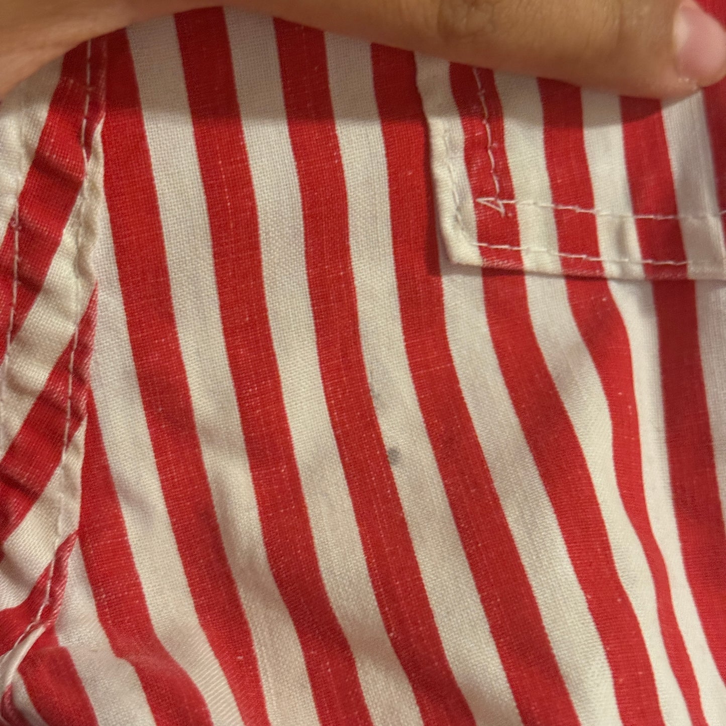 80s OSH KOSH Red Striped Shortalls (18m)
