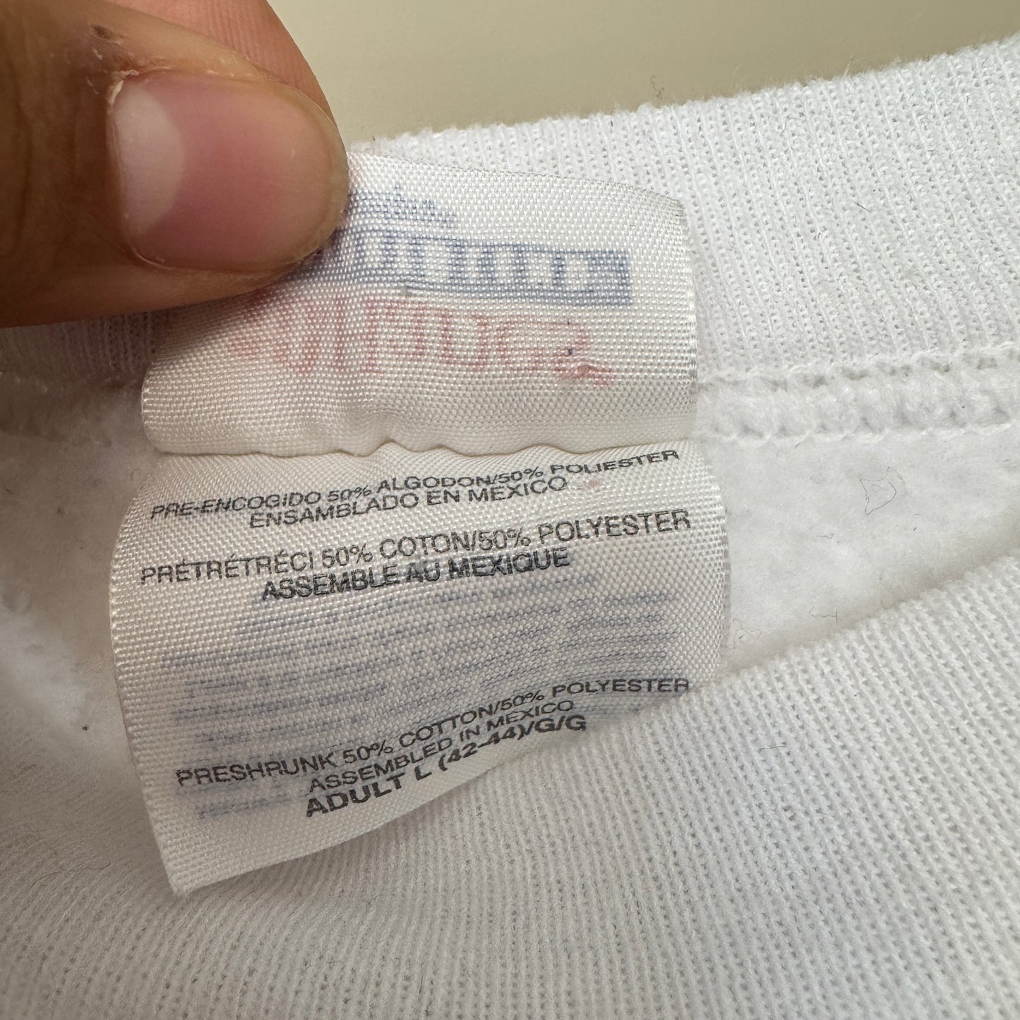 A “Beary Christmas” White Fleece Sweater with Puffy Paint & Gel Details (L)