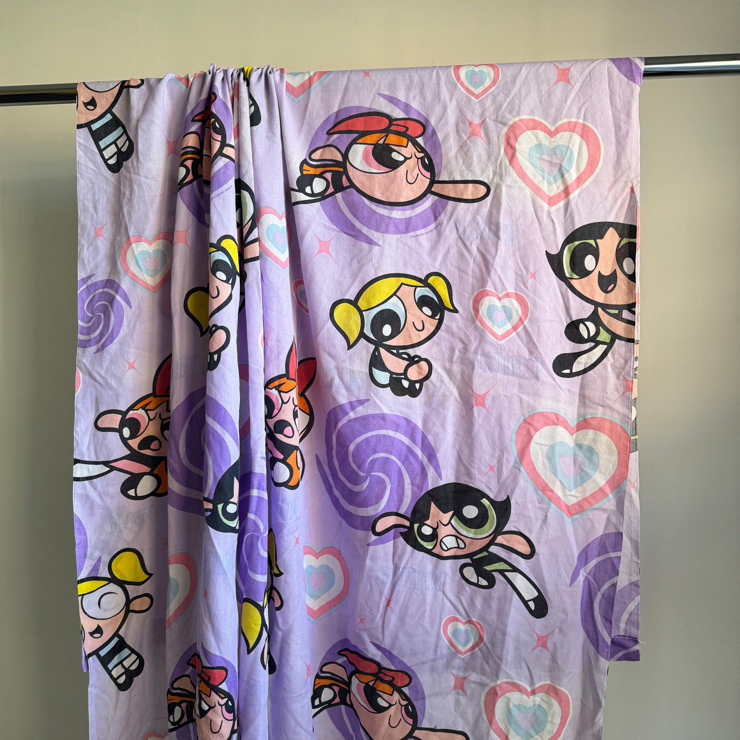 Vintage Power Puff Girls Curtain Panel