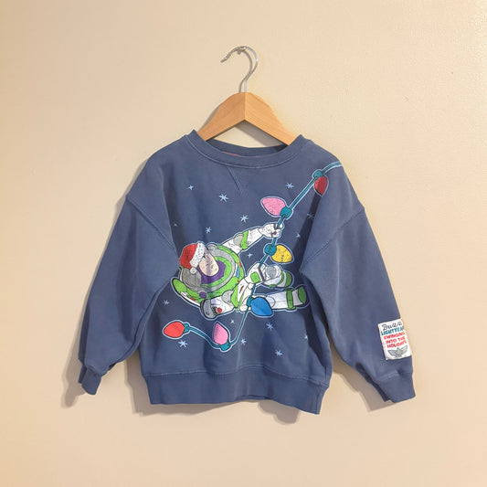 Christmas Buzz Lightyear Graphic Crewneck Sweater (4T)