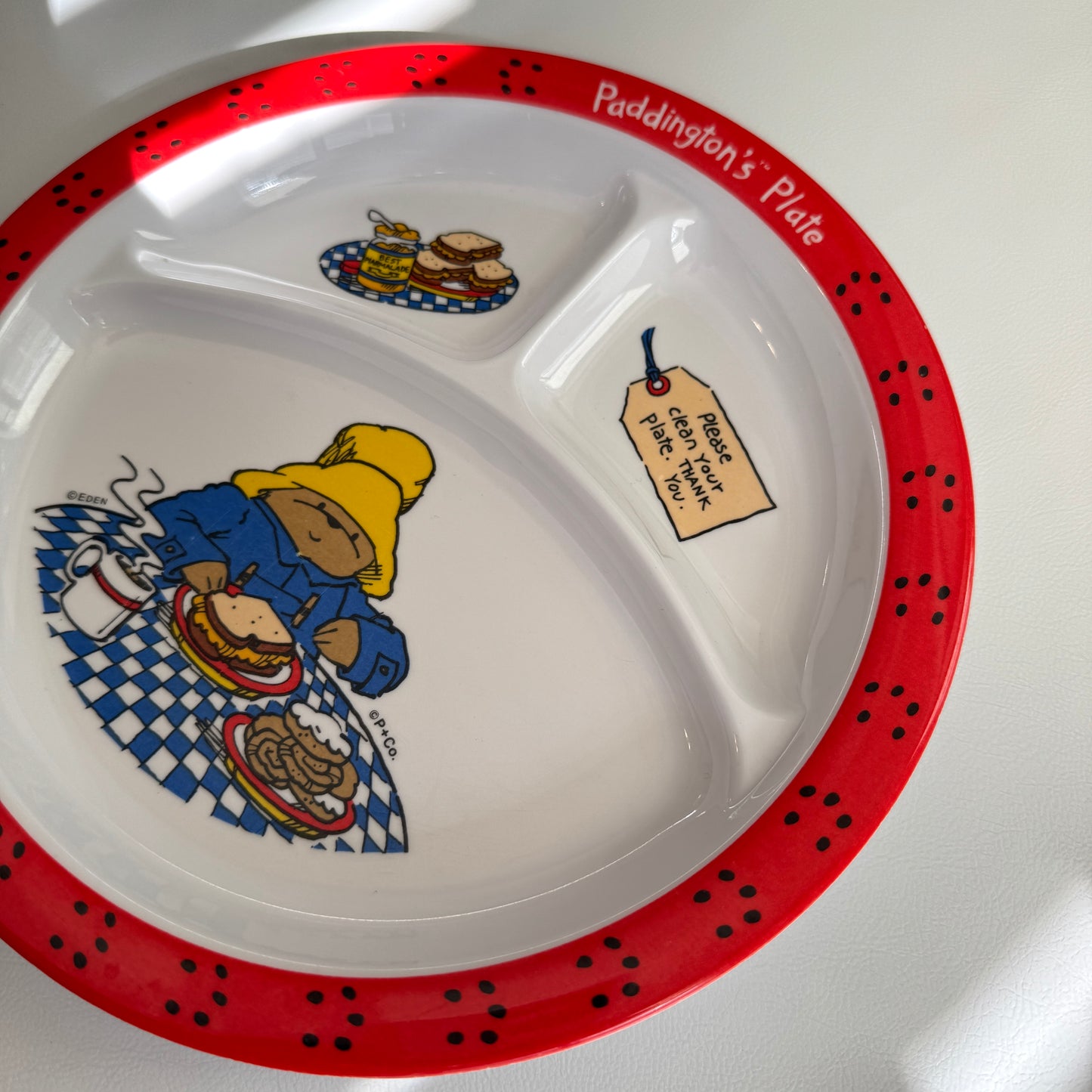 90’s Paddington Bear Divider Children’s Plate