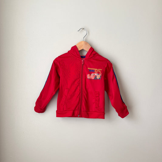 Pixar Cars Lightning McQueen Embroidered Zip up Jacket with Hood (24m)