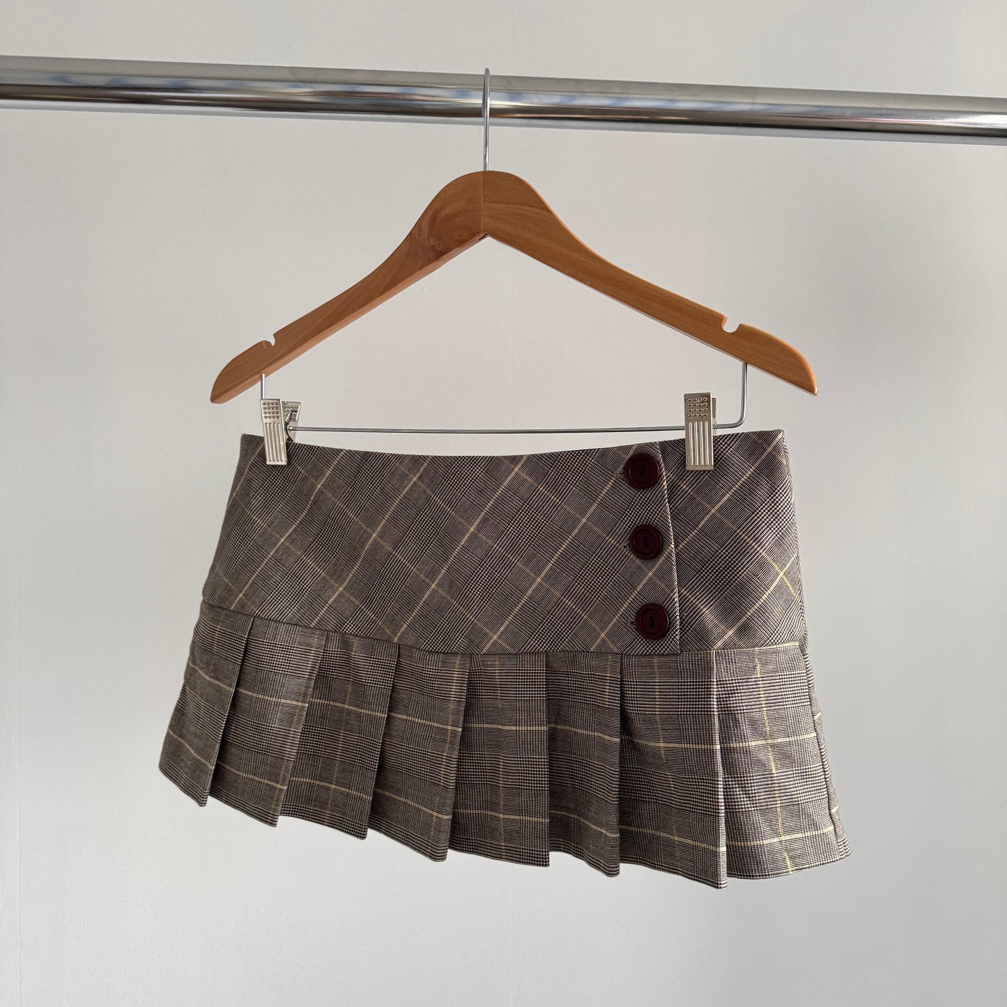 NWT Vintage Forever21 Plaid Pleated Micro Skirt