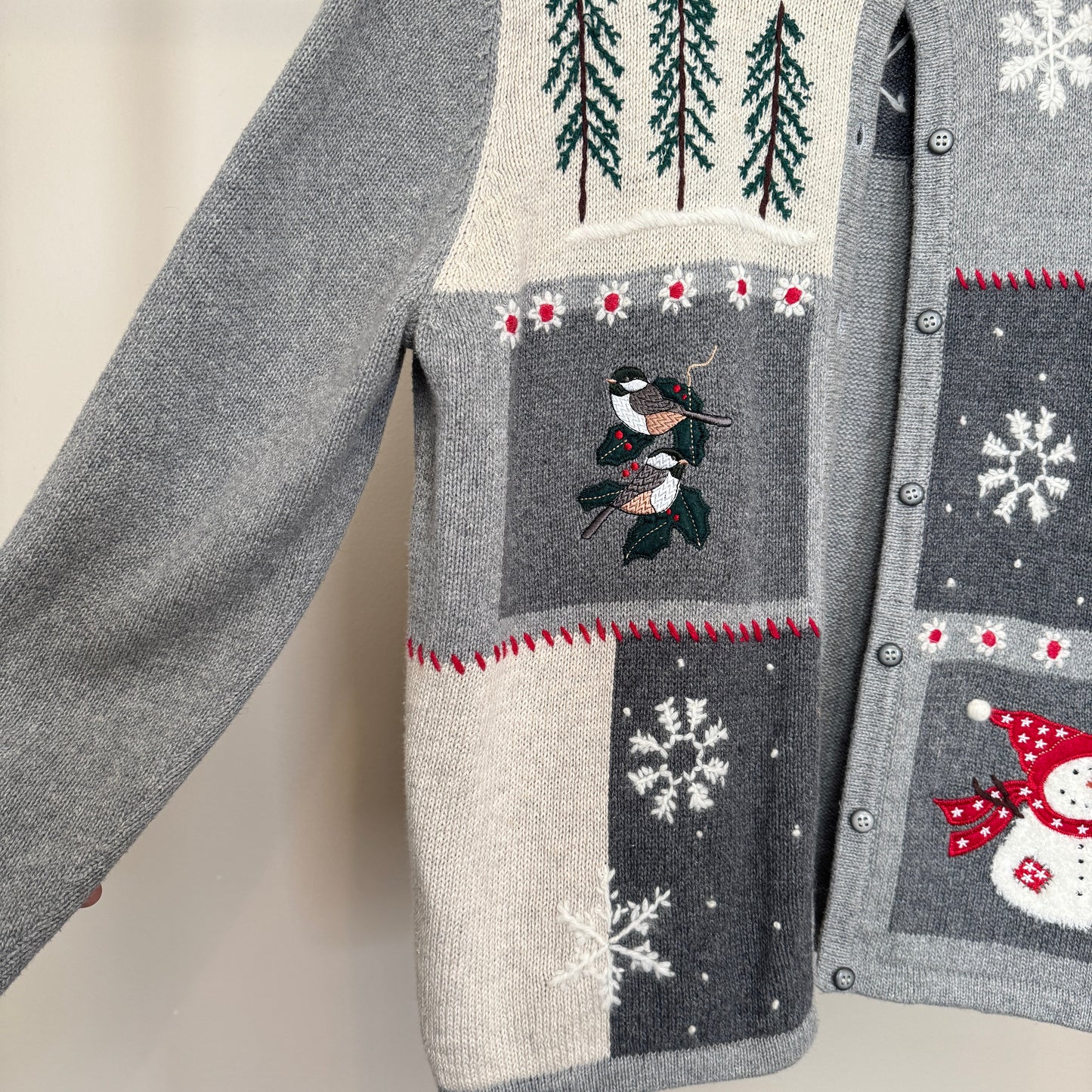 Vintage Grey Winter Cardigan (L)