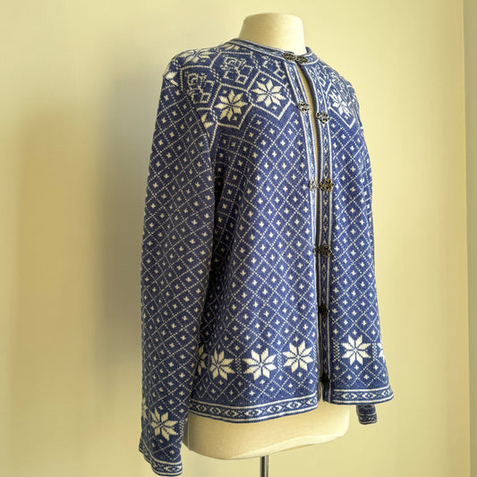 Croft & Barrow Snowflake Fair Isle Cardigan (XL)