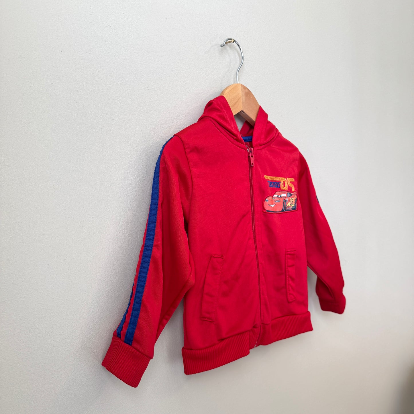 Pixar Cars Lightning McQueen Embroidered Zip up Jacket with Hood (24m)