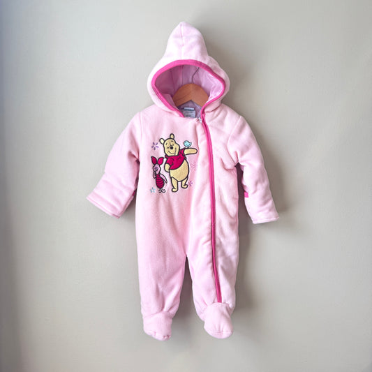 Y2K Disney Winnie The Pooh Pink Fleece Bunting Suit (up to 12m)