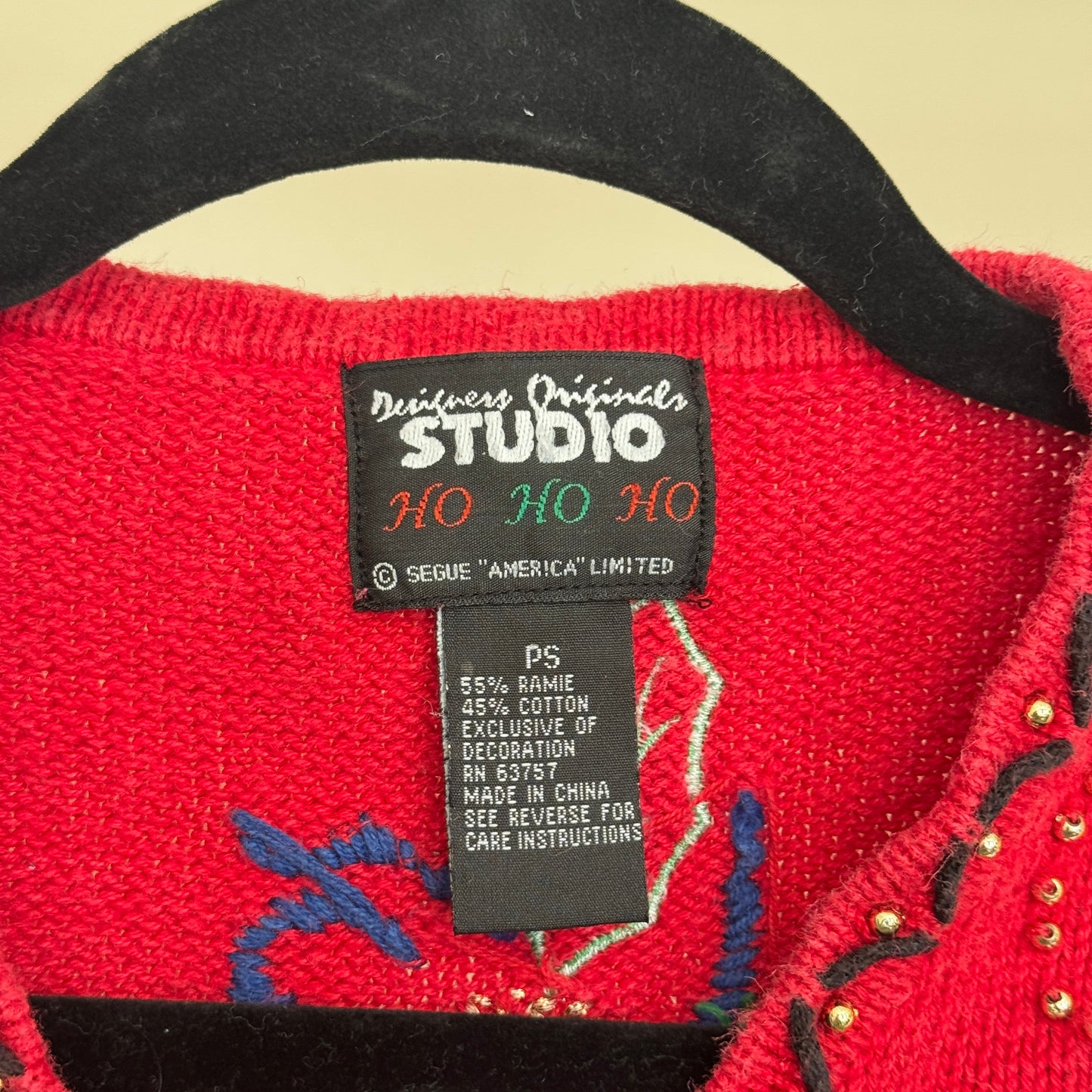 Vintage Red Christmas Sweater Vest (S)
