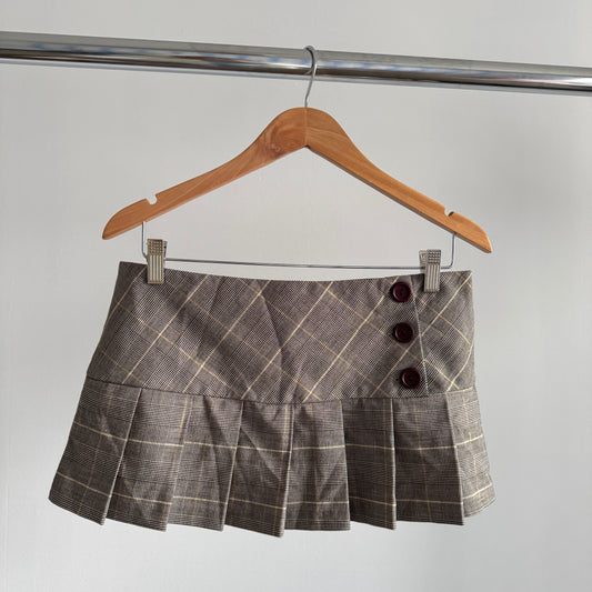 NWT Vintage Forever21 Plaid Pleated Micro Skirt