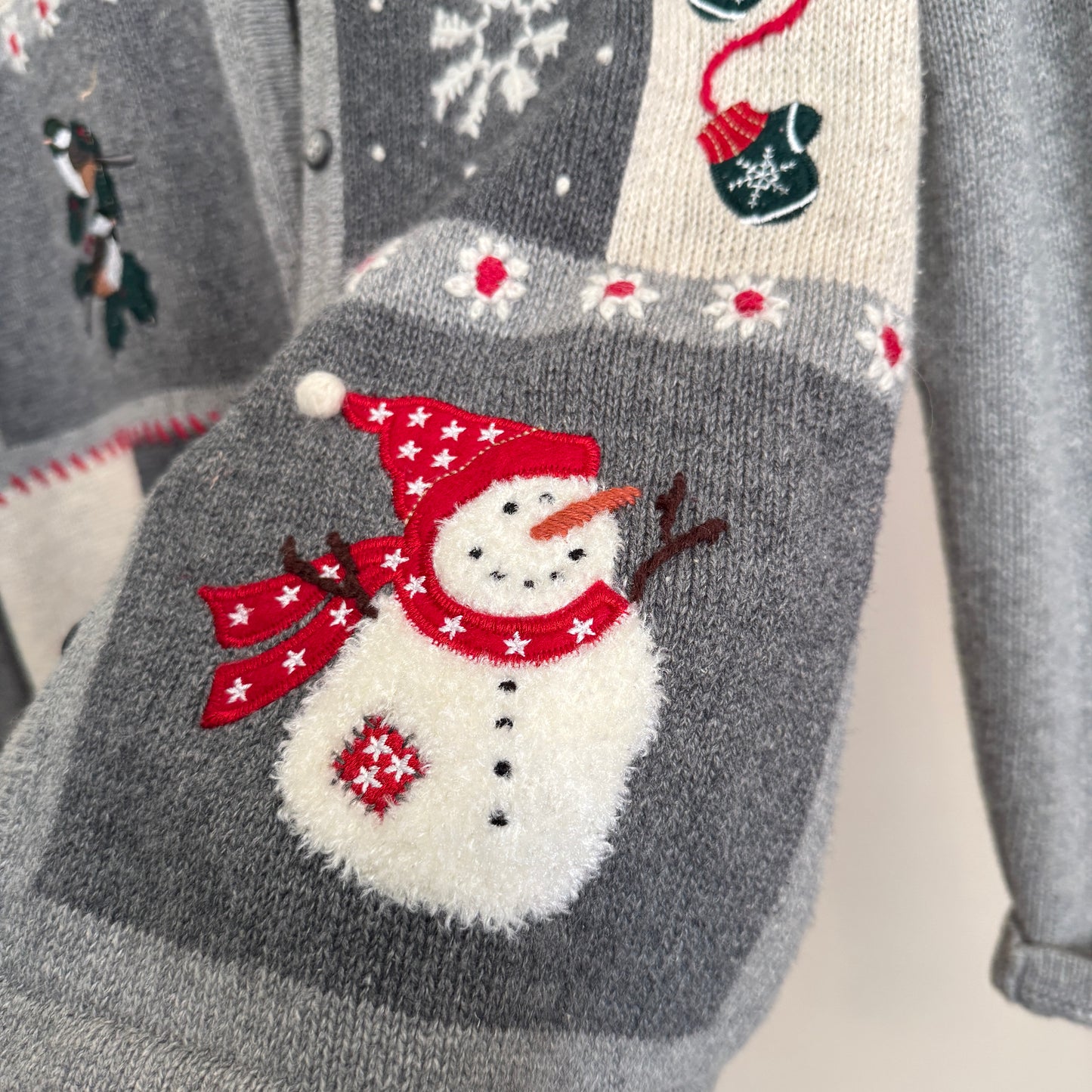 Vintage Grey Winter Cardigan (L)