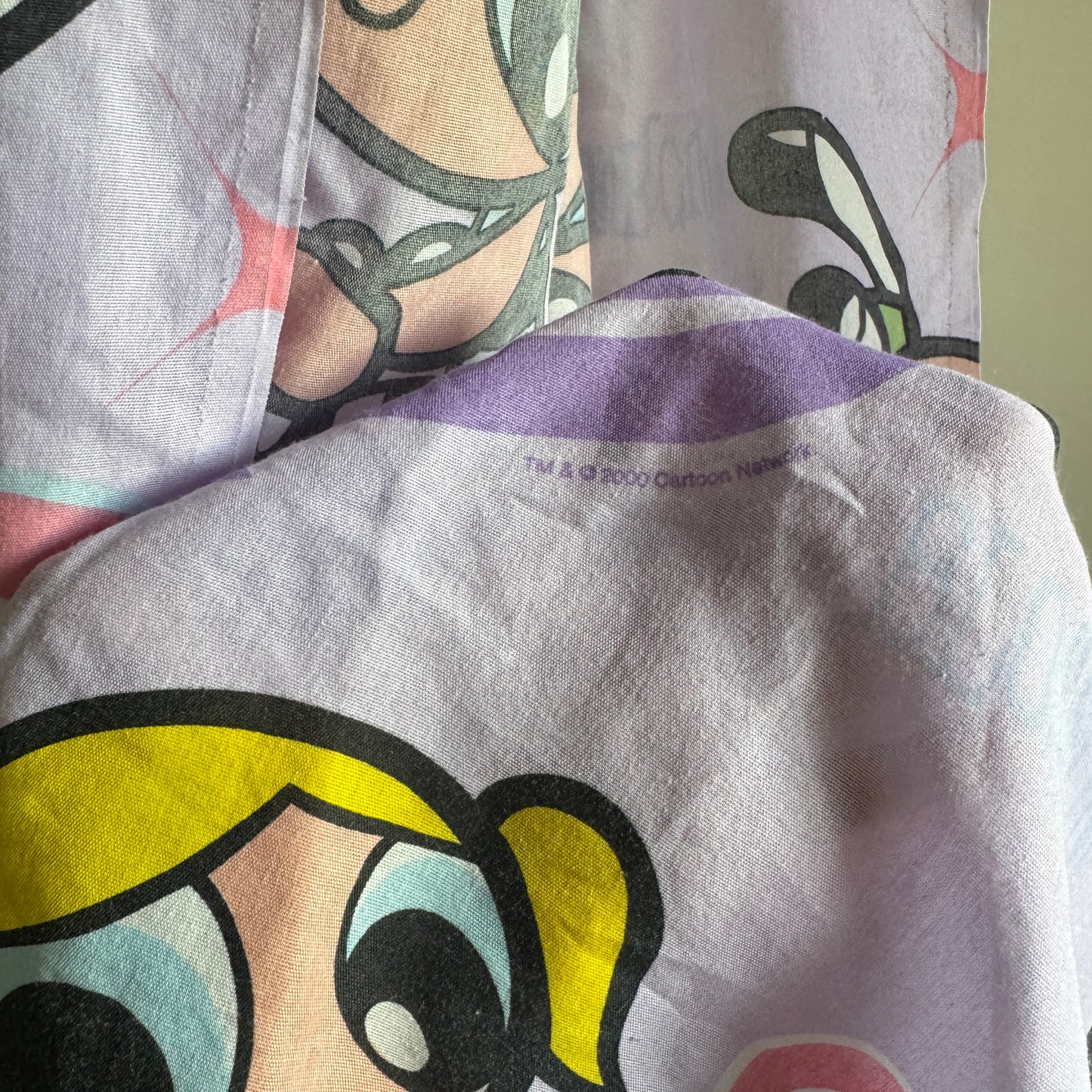 Vintage Power Puff Girls Curtain Panel