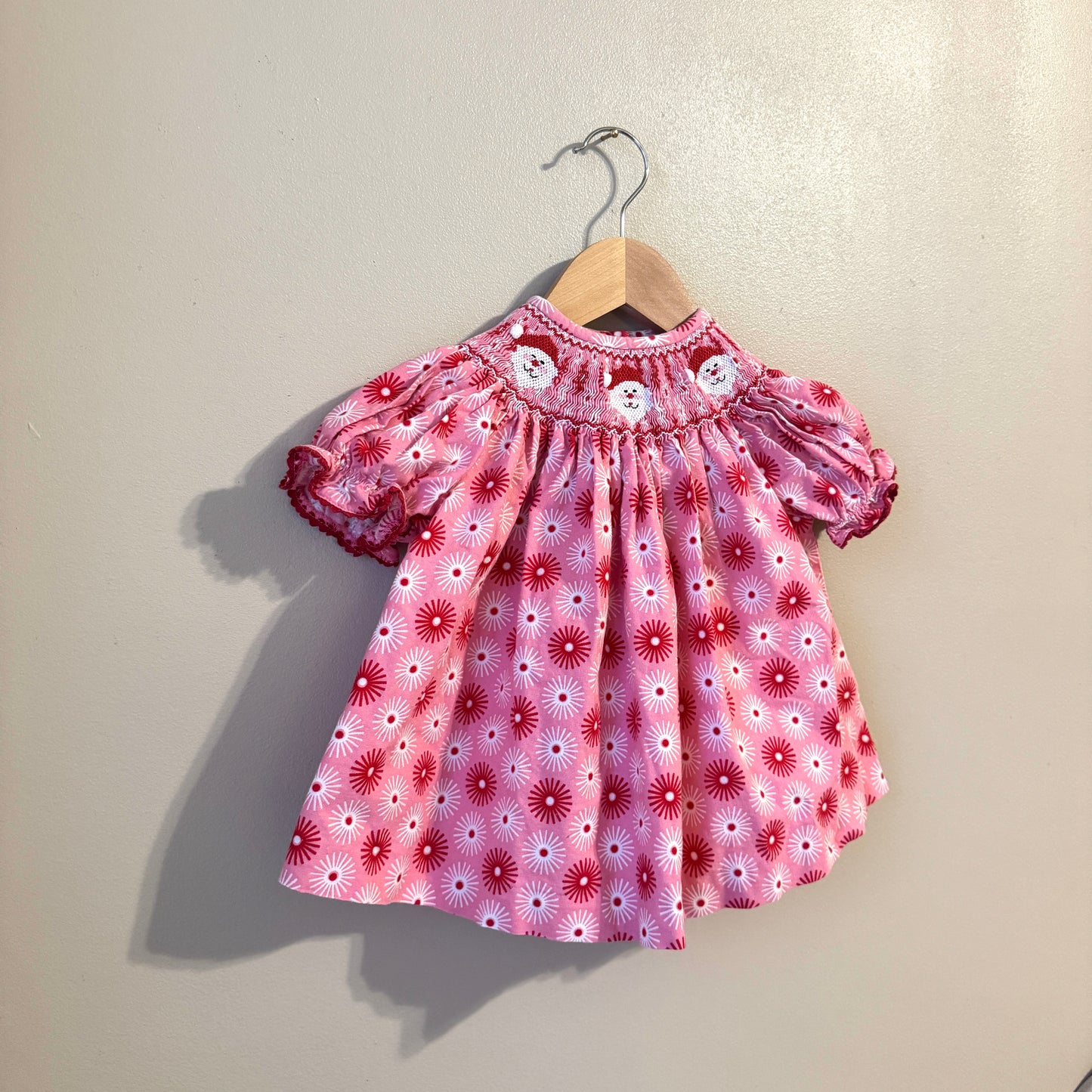 Smocked Santa Top by Southern Sunshine (24m)